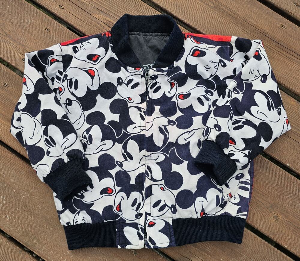 Vintage Mickey Mouse RARE 1979 Seoul Enterprise Korea Reversible Jacket Youth